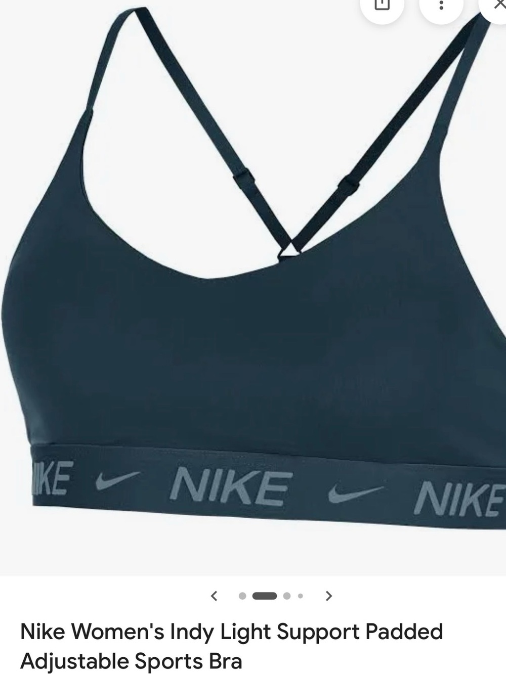Nike Dri-fit Spirts Bra Light Support Armory Navy size L